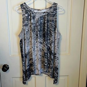Animal stripe sparkle dressy tank size L. Excellent condition
